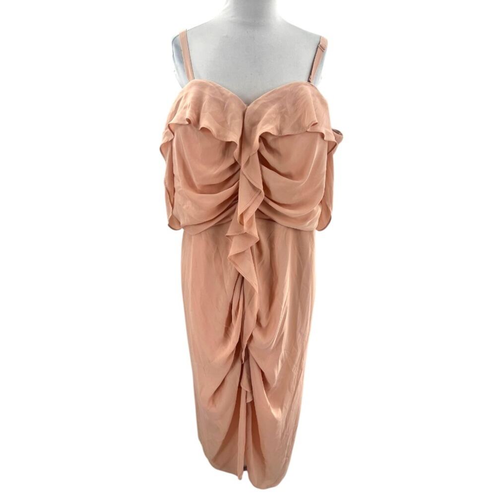 NWT CITY CHIC Va Va Voom Dress Ballet Pink Ruffle dress Sz 24 - Picture 3 of 7